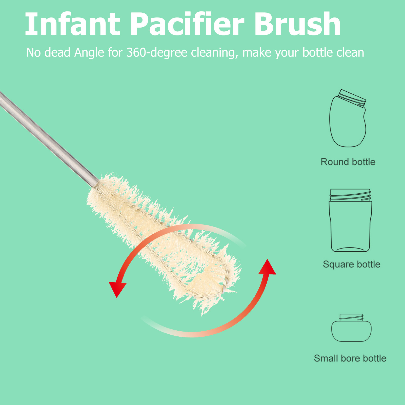 1Pcs Premium Cup Brush Bottle  - Dirt Brush Interior 评论和价格