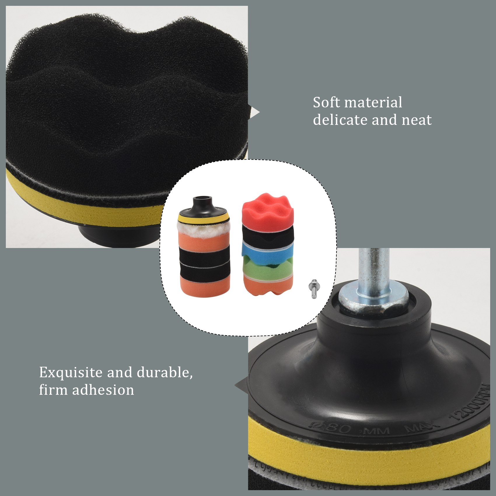 BAAG-11Pcs 3 Inch Waves Buffer - Polish Pad Set Buffer 评论和价格