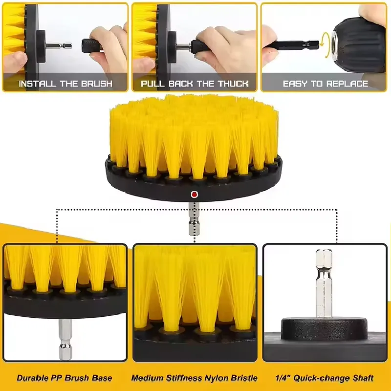 9Pcs Car Wash Kit Cleaning Bru - Dirt Brush Interior 评论和价格